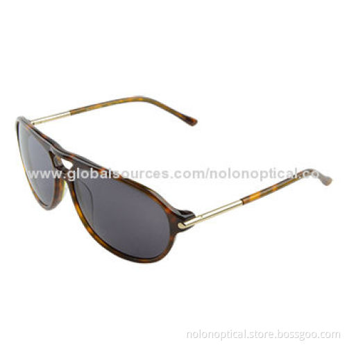 Aviator Sun Glasses Frame with Polarized Lens, CE Mark, Customized Logos Available
